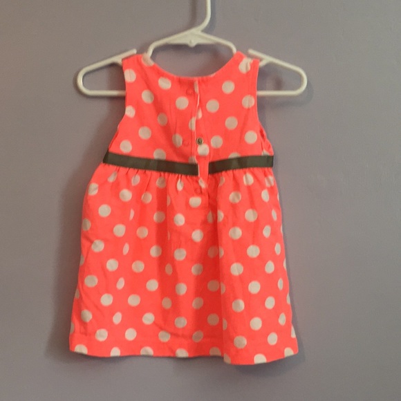 Carter’s orange and white polka dot dress - Picture 3 of 9